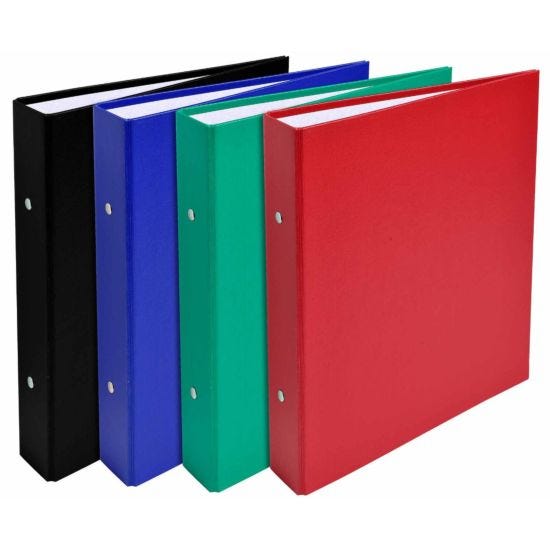 Exacompta Covered Card Ring Binder 2 Rings 25mm A5 Pack of 20 Assorted
