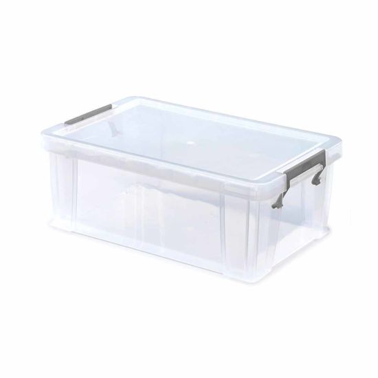 Whitefurze Allstore Plastic Storage Box 10 Litre Pack of 9