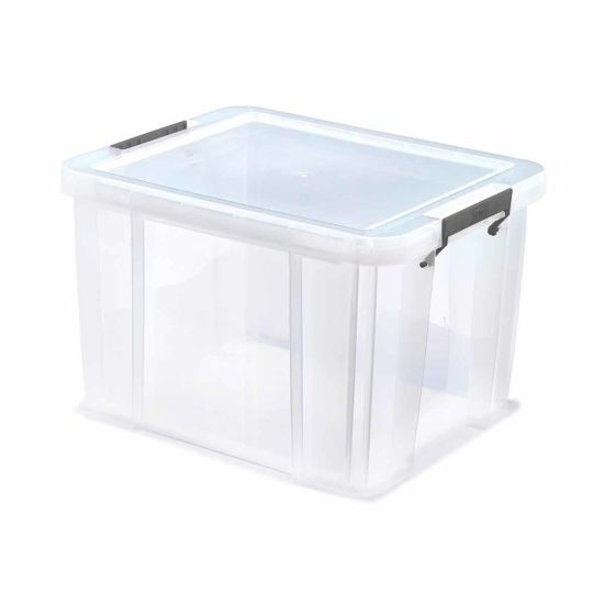 Whitefurze Allstore Plastic Storage Box 36 Litre