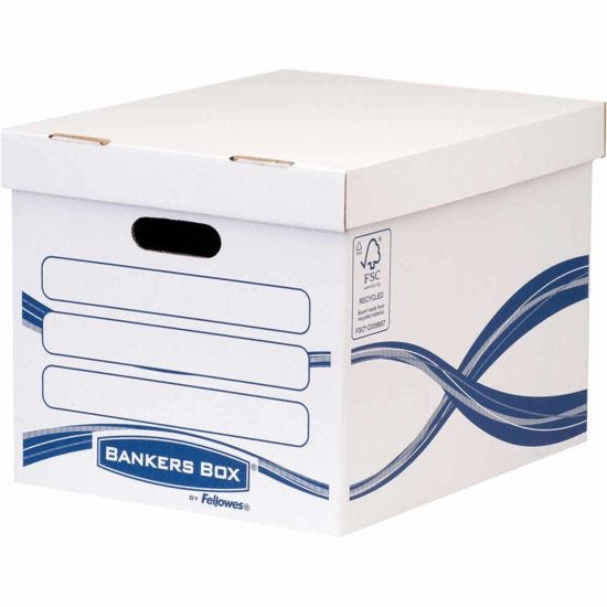 Fellowes Bankers Box Economy Cardboard Storage Box Medium Pack of 10