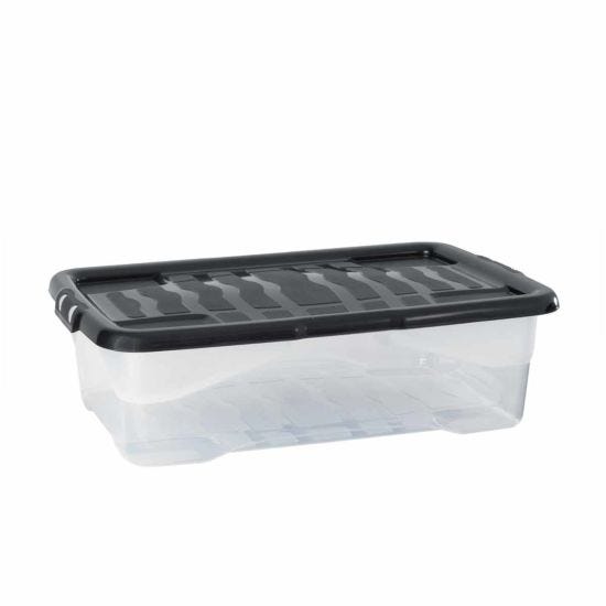 Strata Curve Underbed Plastic Storage Box 30 Litres Pack of 3