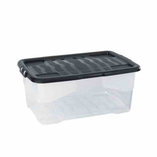 Strata Curve Plastic Storage Box 42 Litres Pack of 4