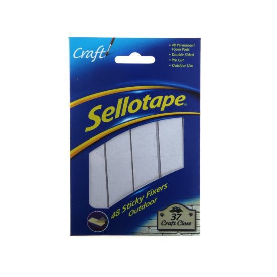 Sellotape Sticky Fixers 20x20mm Outdoor