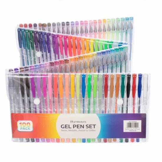Ryman Gel Pens Variety Set Pack of 100