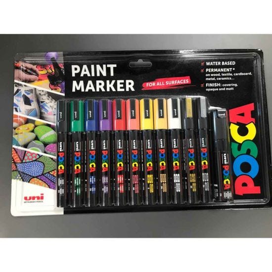 12 Posca Paint Markers