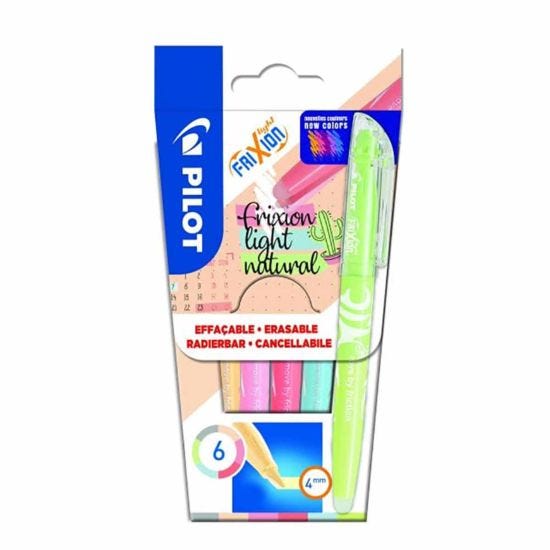 Pilot Frixion Light Erasable Highlighters Natural Pack of 6