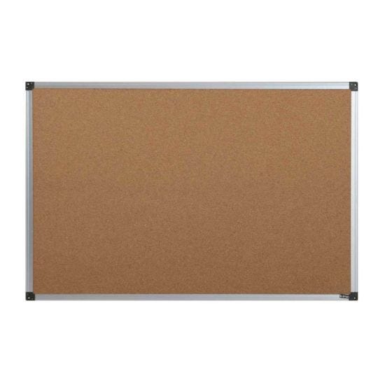 Bi-Office Cork Notice Board 900x600mm Aluminium