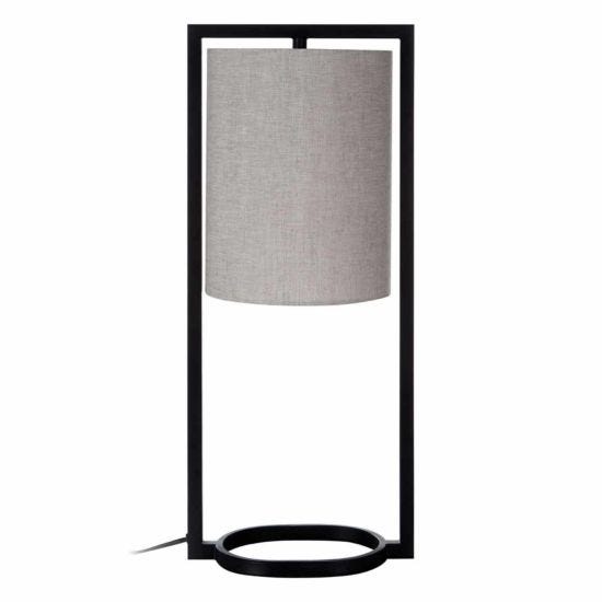 Premier Housewares Lara Metal Table Lamp 60cm Grey Shade