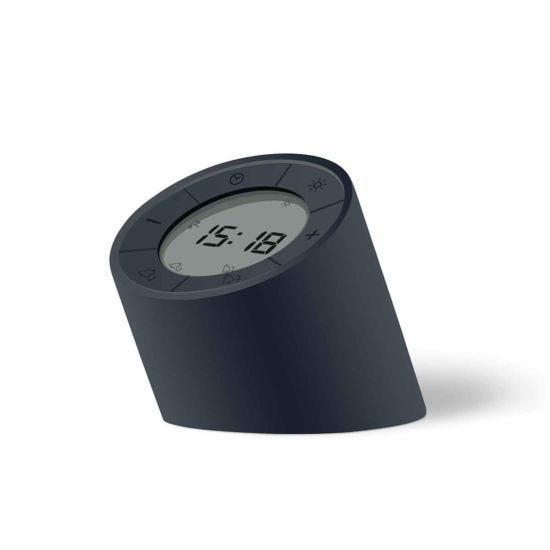 Gingko Edge Light Alarm Clock Black