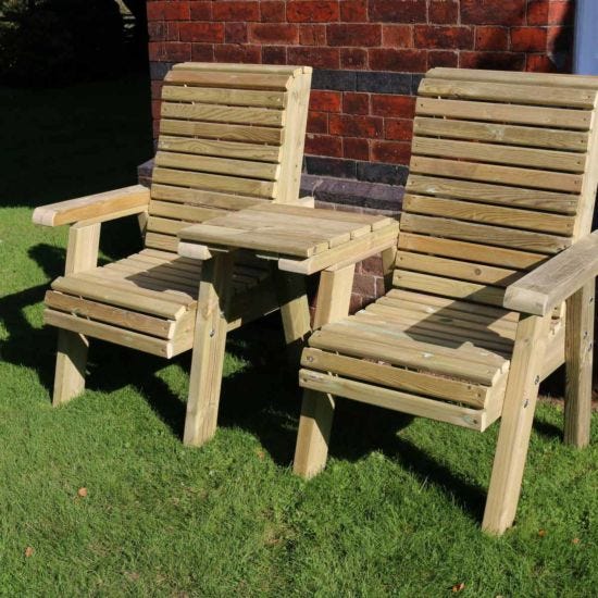 Hawthorn Love Seats with Square Tray