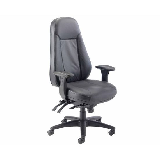 TC Office Cheetah Ergonomic 24 Hour Task Leather Chair