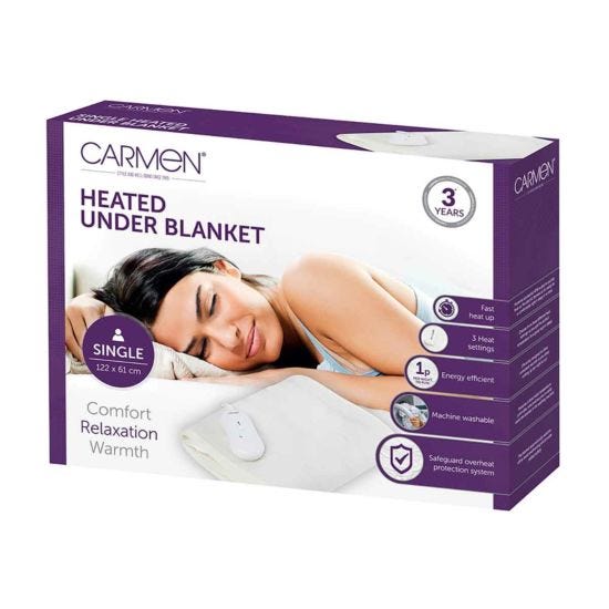 Carmen Single Heated Under Blanket