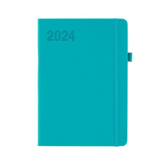 Ryman Soft Touch Diary A5 Week To View 2024 Teal