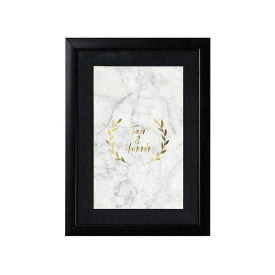 Ryman Personalised Mounted Frame with Marble Names Crest