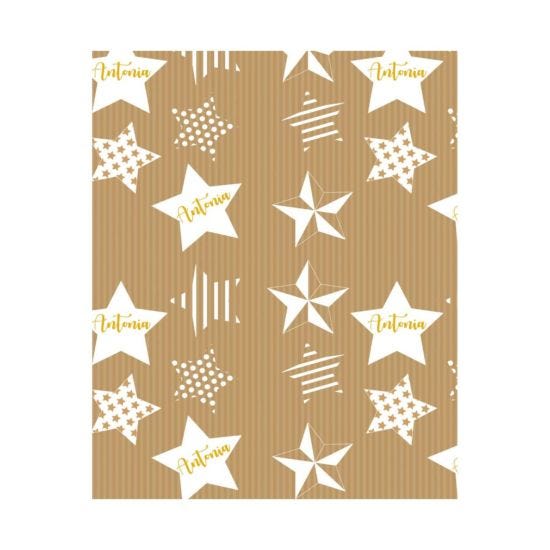 Ryman Personalised Wrapping Paper Stars 1 Metre x 2 Metre