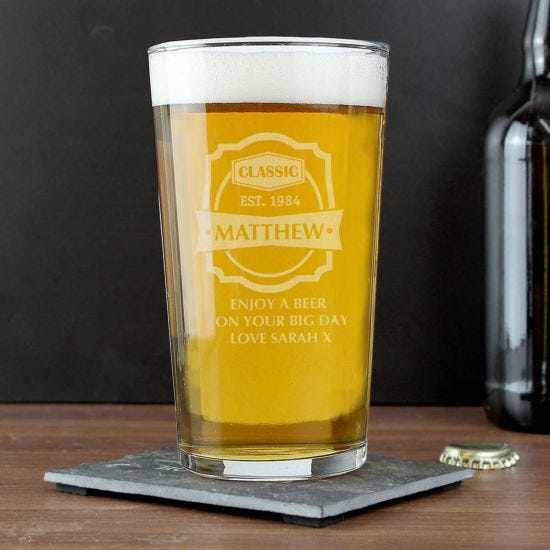 Personalised Classic Pint Glass