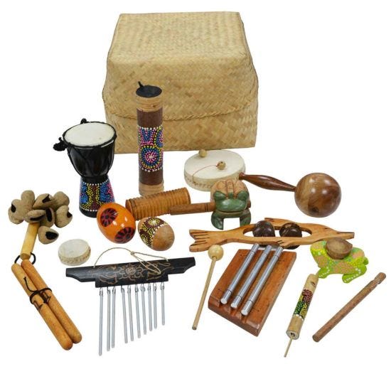 A-Star Multicultural Percussion Basket 15 Piece