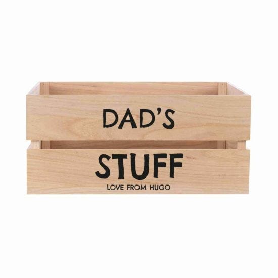 Personalised Wooden Crate DAD