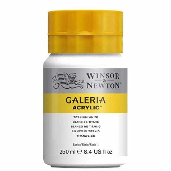 Winsor and Newton Galeria Acrylic Paint Mixing White 250ml