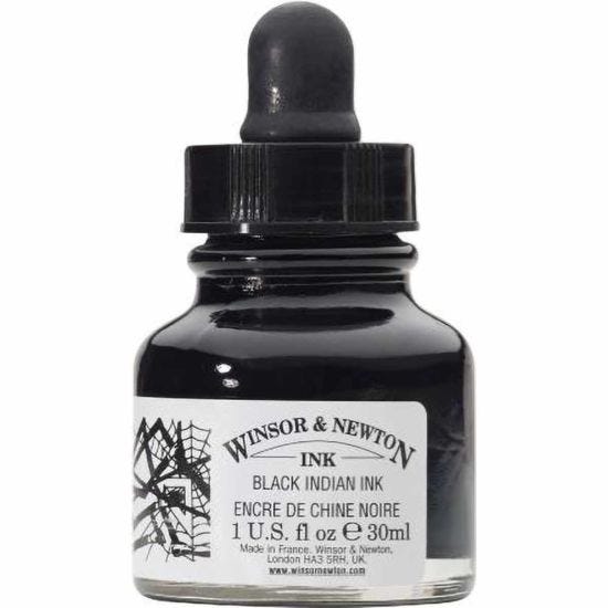 Winsor and Newton Transparent Black Drawing Ink 30ml