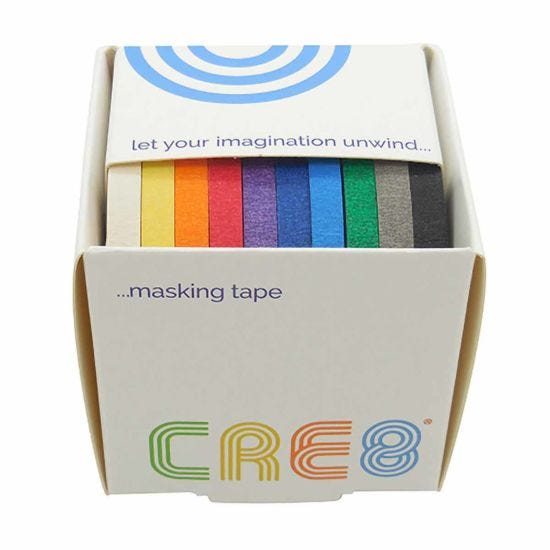 CRE8 Masking Tape Assorted Pack of 10 6mm x 8m