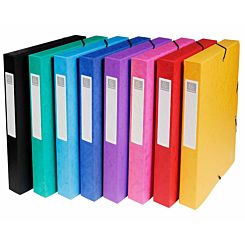 Exacompta Box File A4 40mm Pack of 5 Assorted