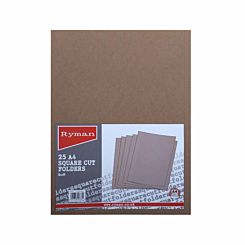 Ryman Square Cut Folders A4 Pack of 25 Buff