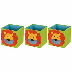 Ryman Childrens Storage Cube Lion Pack of 3