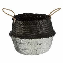 Seagrass Basket Black Small