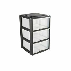 Tontarelli 3 Drawer Tower with Clear Drawers