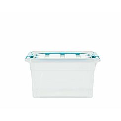 Whitefurze Carry Box with Handles 7 Litre Clear