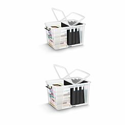 Strata Smart Plastic Storage Box 65 Litre Pack of 2