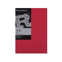 Ryman Artcard A4 210gsm Pack of 20 Red