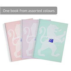 Oxford Campus Pastel A4 Wirebound Notebook Assorted Colours