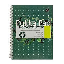 Pukka Recycled Pad A4 80gsm Ruled With Margin Wirebound 110 Pages 55 Sheets
