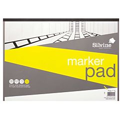 Silvine A3 Marker Bleed Proof Pad 50 Sheets 70gsm