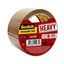Scotch Heavy Duty Packaging Tape Buff 50mm x 50m