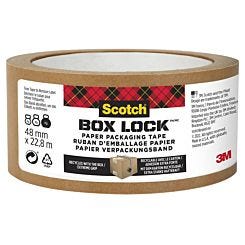 Scotch Box Lock Paper Packaging Tape 48mm x 22.8m - 1 Roll