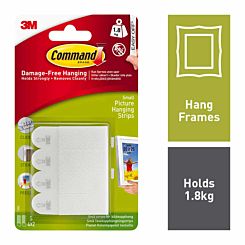 Command Picture Hanging Strips Sm Pack of 4 17202 White