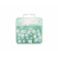 Square Push Pins Green Pack of 50
