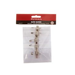 Ryman Name Badge Clip and Pin Pack of 5