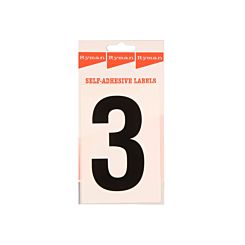 Ryman Self Adhesive Labels Number 3 Single Pack