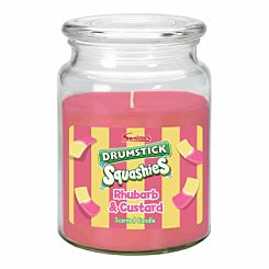 Swizzels Drumstick Squashies Rhubarb and Custard Scented Candle 510g