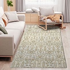 HOMCOM Green Rug Floral Pattern Carpet for Living Room Bedroom 150 x 80cm
