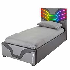 X Rocker Cosmos Single Ottoman Bed with Multi Colour LEDs