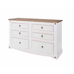 Corona White 4 Over 2 Drawer Wide Chest