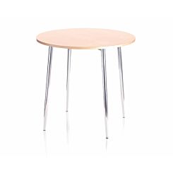 TC Office Ellipse Circular Table with Chrome Legs 800mm