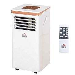 9000 BTU Portable Air Conditioner in White and Gold