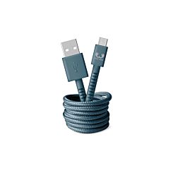 Fresh N Rebel 2m Fabriq USB A to USB C Cable Dive Blue