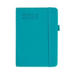 Ryman Soft Touch Diary A6 Week To View 2024 Teal
